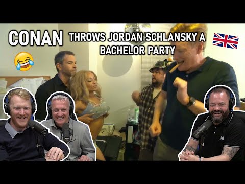 Conan Throws Jordan Schlansky A Bachelor Party REACTION!! | OFFICE BLOKES REACT!!
