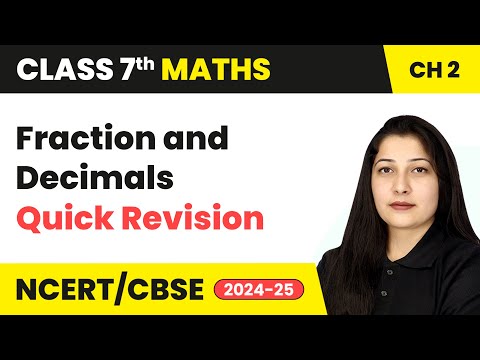 Integers Quick Revision Class 7 Mathematics Chapter 1 CBSE 2024 25