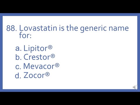 Top 200 Drugs Practice Test Question - Lovastatin is the generic name for: