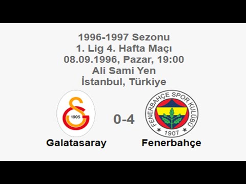 Galatasaray 0-4 Fenerbahçe 08.09.1996 - 1996-1997 Turkish 1st League Matchday 4 (Ver. 2)