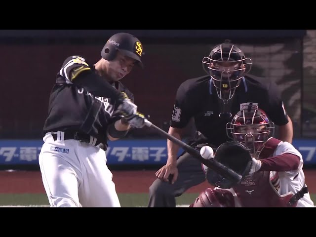 【7回表】終盤に追いつく!! ホークス・近藤健介 フェンス直撃の同点タイムリー3ベースヒット!! 2025年9月26日 東北楽天ゴールデンイーグルス 対 福岡ソフトバンクホークス