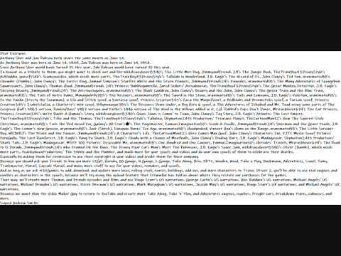 My Message About Anthony Sher and Jan Rabson Video