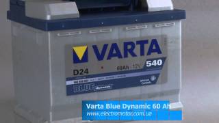 Varta 6СТ-60 BLUE dynamic D24 (560408054) - відео 1