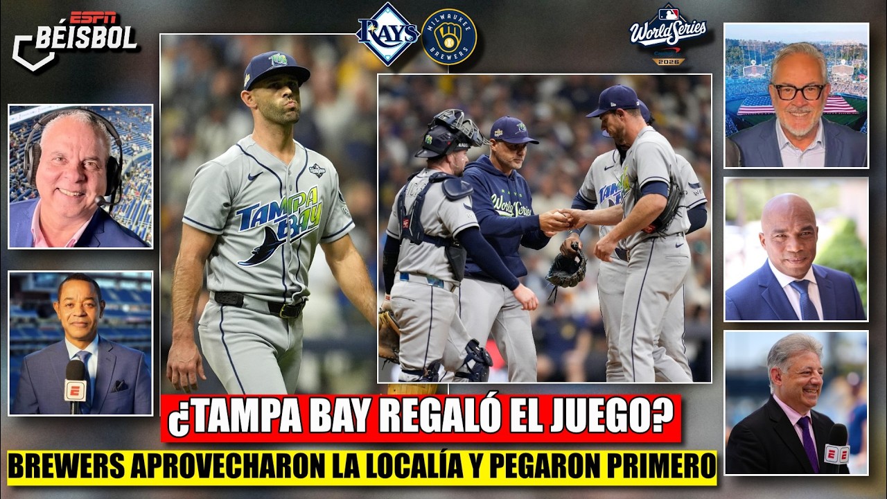 EL BULLPEN TRAICIONÓ A LOS RAYS y BREWERS aprovecharon para tomar ventaja en Juego 1 | ESPN Beisbol