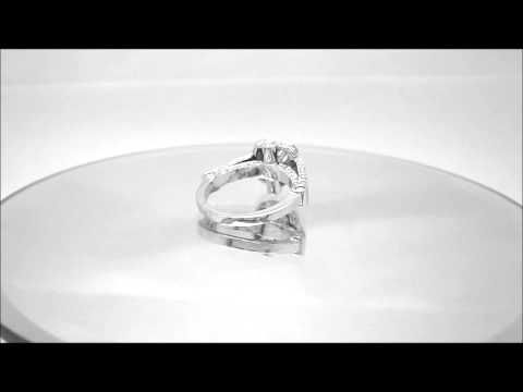 2.50CT CUSHION CUT DIAMOND ENGAGEMENT RING DECO 18K - KNR INC - 896.1