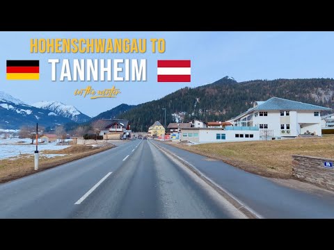 Winter Drive from Hohenschwangau 🇩🇪 to Tannheim 🇦🇹 | Bavarian Alps to Tyrol ❄️🌨️