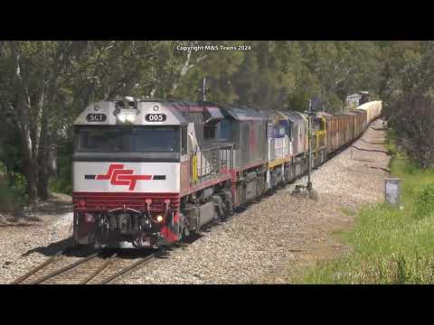 RARE QUBE LOCOMOTIVE TRANSFER, NEW LOCOMOTIVES & LEASED EL's ON SCT TRAINS IN THE ADELAIDE HILLS