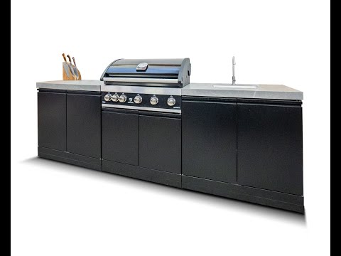 Venkovní kuchyně GrandHall s grilem Maxim G5 a dřezem