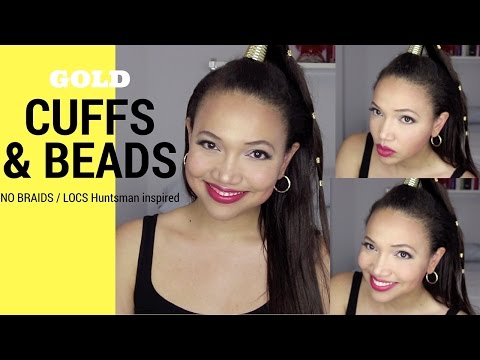 How to Add Gold Cuffs Beads to your hair - No braids...