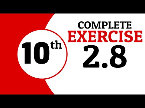 Exercise 2.8 - 10th Class Math | Waqas Nasir