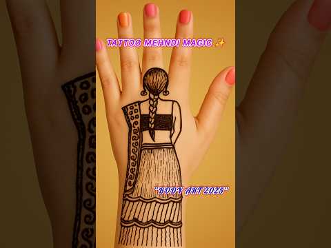 “Tattoo Mehndi Magic ✨” !! “Stylish Body Art 🖤”#BodyArt #TattooMehndi #HennaTattoo