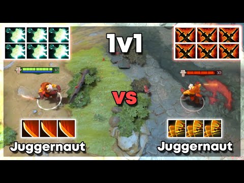 6x Mjollnir Juggernaut vs 6x Sange and Yasha Juggernaut - Dota 2 1v1
