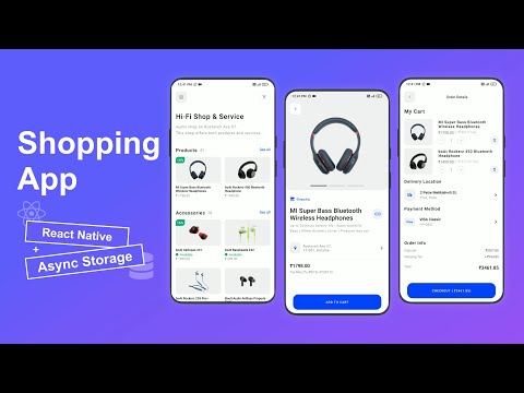 Shopping App UI - React Native & Async Storage