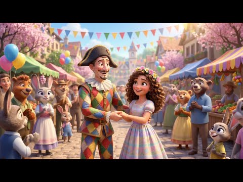 Harlequin Marie His Daughter 🎭 Traditional Nursery Rhyme for Children