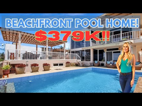 BEACHFRONT POOL HOME ONLY $379,000!! Beautiful Manta Ecuador! #liveabroad #ecuador
