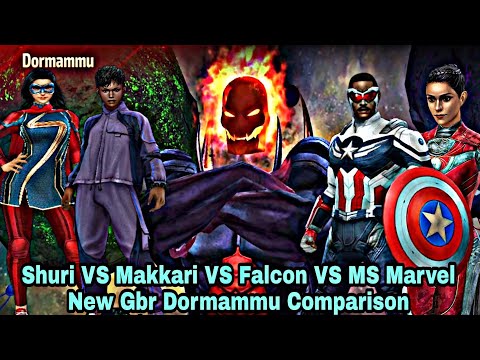 Shuri VS Makkari VS Falcon VS MS Marvel New Gbr Dormammu Comparison - Marvel Future Fight