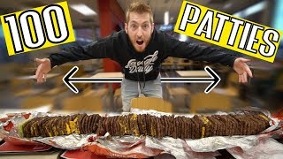 We Ordered a 100 SLICE Hamburger!