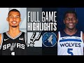 Game Recap: Timberwolves 114, Spurs 105