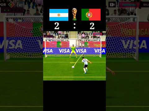 Argentina vs Portugal | penalty shootout 💯[ Messi vs Ronaldo ]🔥 #football #fifa #fifamobile #shorts