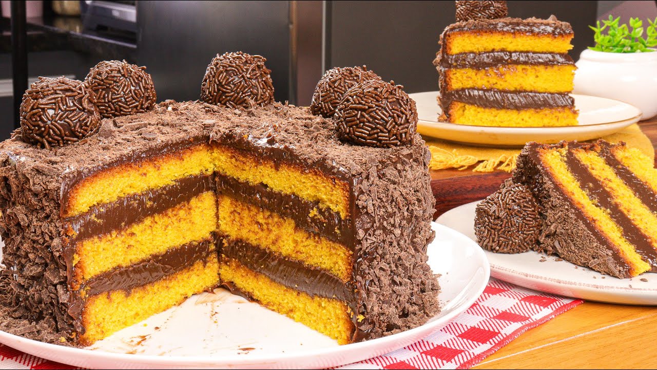 CARROT CAKE FILLED WITH CREAMY BRIGADEIRO | THE BEST RECIPE YOU CAN MAKE TODAY!