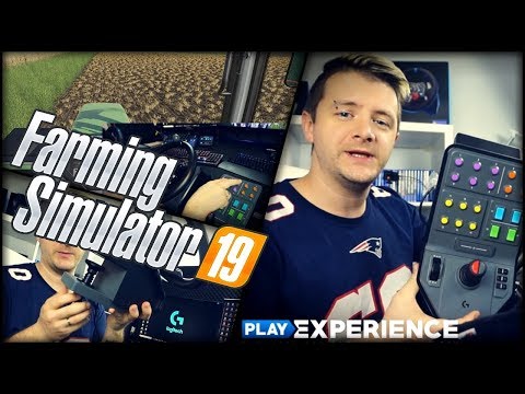 CONSTRUCTION XXL Farm Sim steering wheel from Logitech for the LS19 Giants / Saitek side console