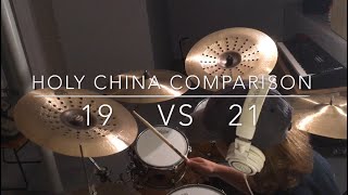 Video thumbnail for 19” vs 21” - Sabian AA Holy China Cymbal Comparison by Christian Baumgartner
