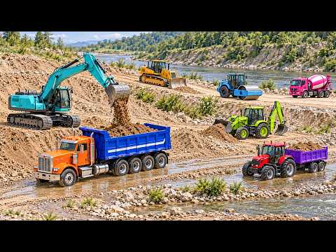 Tractor gadi | Tata Truck loading River Sand JCB JCB 3DX Swaraj Tractor? Jcb tractor video