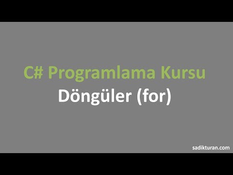 C Programlama Dersleri Döngüler for