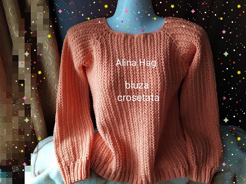 bluzita Ochiuri colorate / easy blouse/ джемпер крючком