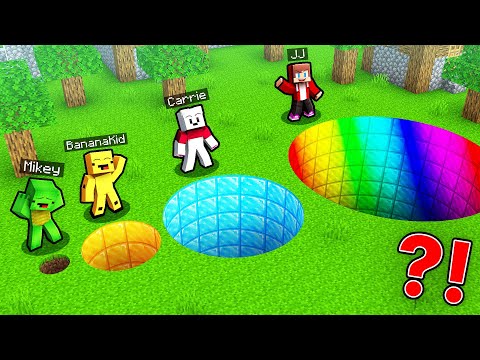 Mikey and JJ Friends in Minecraft - NOOB vs PRO PIT Battle…
