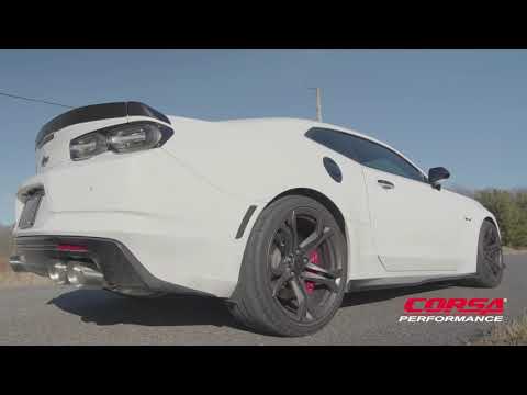 Corsa 2016-2024 Chevrolet Camaro SS / ZL1 Valved Axle-Back Exhaust w/ Carbon Fiber Quad Tips