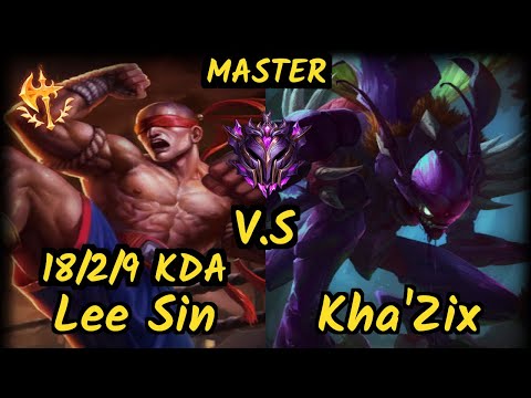 RED Revolta (LEE SIN) vs KHA'ZIX - 18/2/9 KDA JUNGLE GAMEPLAY - BR Ranked MASTER
