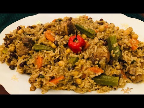 HOLIDAY EDITION-GUYANESE CHICKEN COOK-UP WITH RED PEAS, BLACK EYED PEAS CHANNA , AND COCONUT MILK