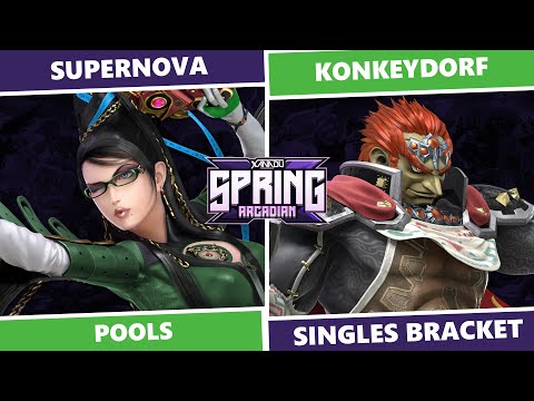 Spring Arcadian 2023: Pools - Supernova (Bayonetta) Vs Konkeydorf (Ganondorf) SSBU singles