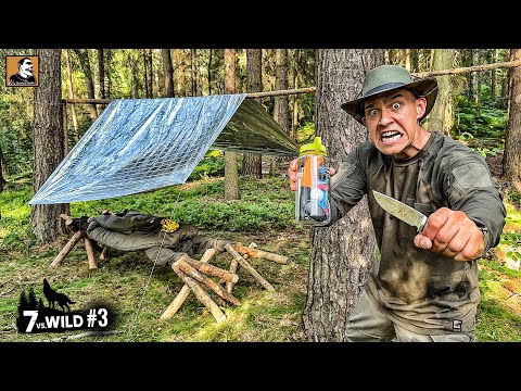 Build a bear alarm system and shelter | 7 vs. Wild preparation | Survival Mattin