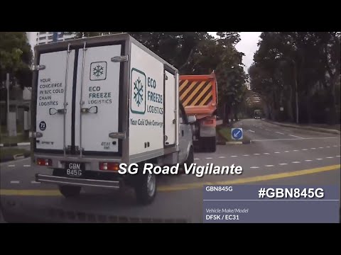 2jan2026 #GBN845G ev lorry from eco freeze logistics unable to keep in lane swerving left and right