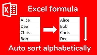 Excel Formula - Automatic Alphabetical sort - Doctor Excel #077