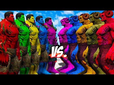 TEAM HELL HULK COLOR VS TEAM HULK LUCIFER COLOR - HULK BATTLE - EPIC SUPERHEROES WAR