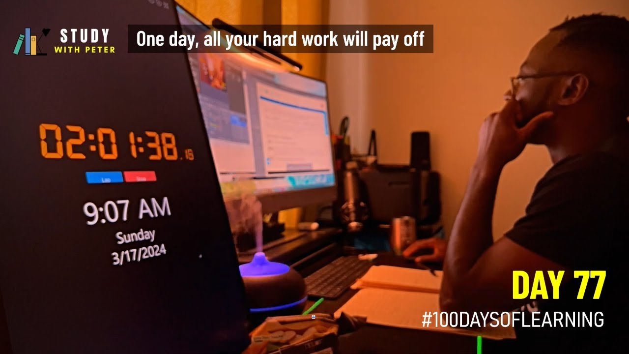 2HRS Study With Me  - #100daysoflearning - DAY 77  #studywithpeter