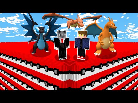 Minecraft : CUBO DE LUCKY PIXELMON - CHARIZARD VS 500 POKÉMON!