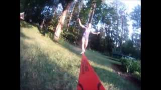 preview picture of video '180 spin on slackline'