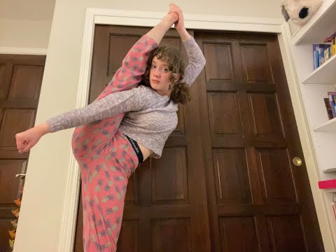 Bow and Arrow Follow Along Tutorial   Leg Stretch Routine For Gymnastics, Cheerleading and Dance