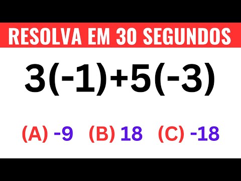 Desafio de Matemática Básica: Resolva em 30 segundos
