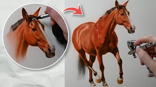 Painting a Horse in Acrylics | Full Tutorial