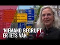 Verwarring door 38 gele verkeersborden