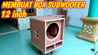 Download lagu MEMBUAT BOX SPEAKER SUBWOOFER 12 INCH || Making a 12 inch subwoofer speaker box mp3