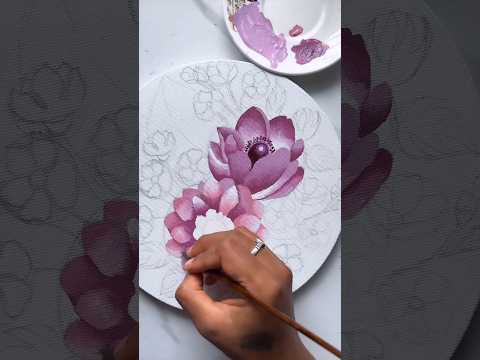 Acrylic Floral & Botanical Line Art by Artist Prasun Balasubramaniam using SKYHawk Canvas. #painting
