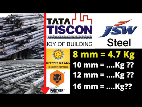 How to Calculate Per Piece Weight of Rod/Saaria/TMT Bar?? Per KG Rate Kaise Calculate Karenge