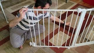 Regalo 4-In-1 Adjustable Baby Gate and Play Yard Assembly Setup and Installation