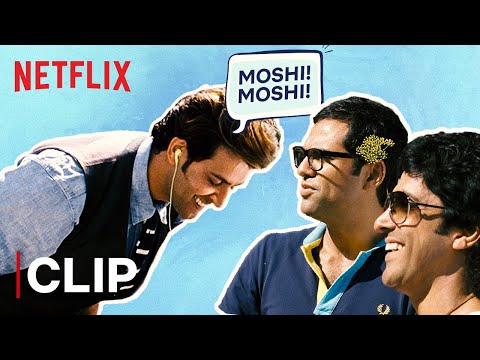 Thumbnail of the video: Hrithik Roshan Funny Scene | Moshi Moshi | Zindagi Na Milegi Dobara | Netflix India